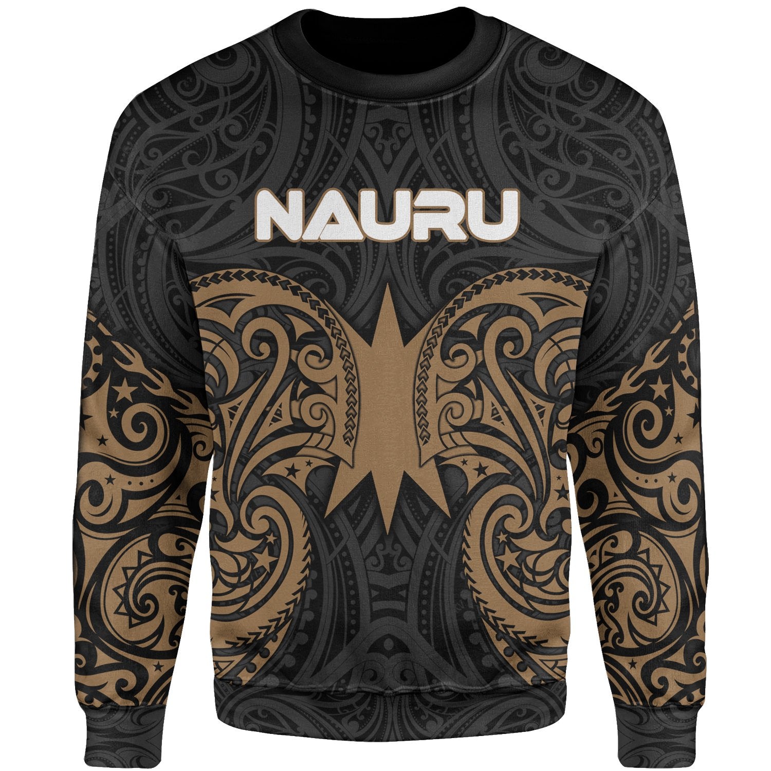 Nauru Polynesian Sweater - Spirit Style Gold Unisex Gold - Polynesian Pride