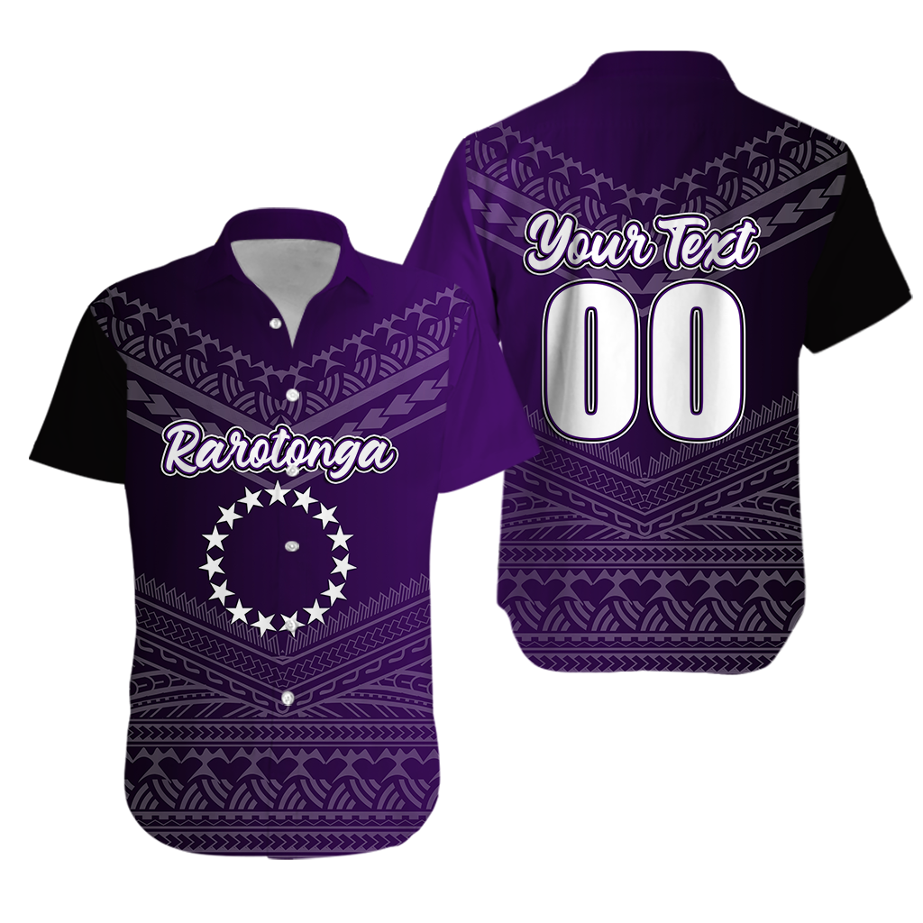 (Custom Personalised) Rarotonga Cook Islands Pride Hawaiian Shirt - LT12 Unisex Purple - Polynesian Pride