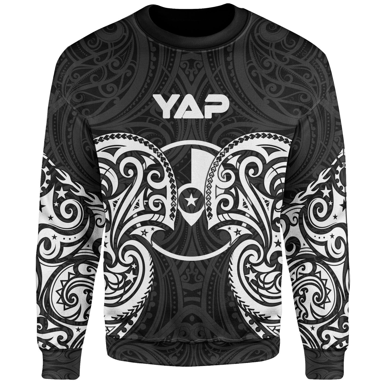 Yap Polynesian Sweater - Spirit Style White Unisex White - Polynesian Pride