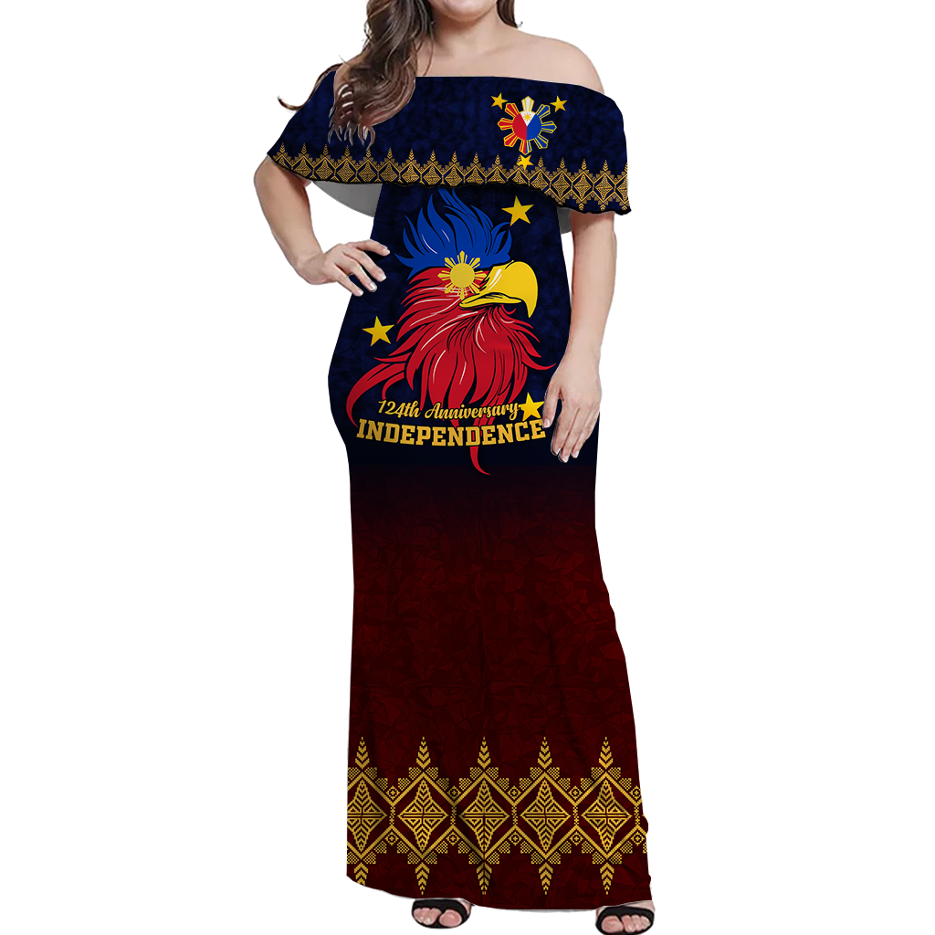 Sigma Gamma Rho Girl Art Off Shoulder Long Dress - LT12 Long Dress Red - Polynesian Pride