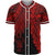 Niue Polynesian Baseball Shirt - Tribal Wave Tattoo Red Unisex Red - Polynesian Pride