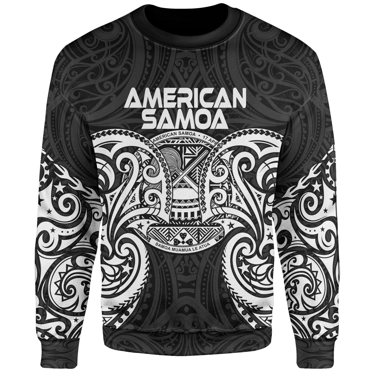 American Samoa Polynesian Sweater - Spirit Style White Unisex White - Polynesian Pride