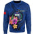 Samoa Polynesian Sweater - Floral With Seal Blue Unisex Blue - Polynesian Pride