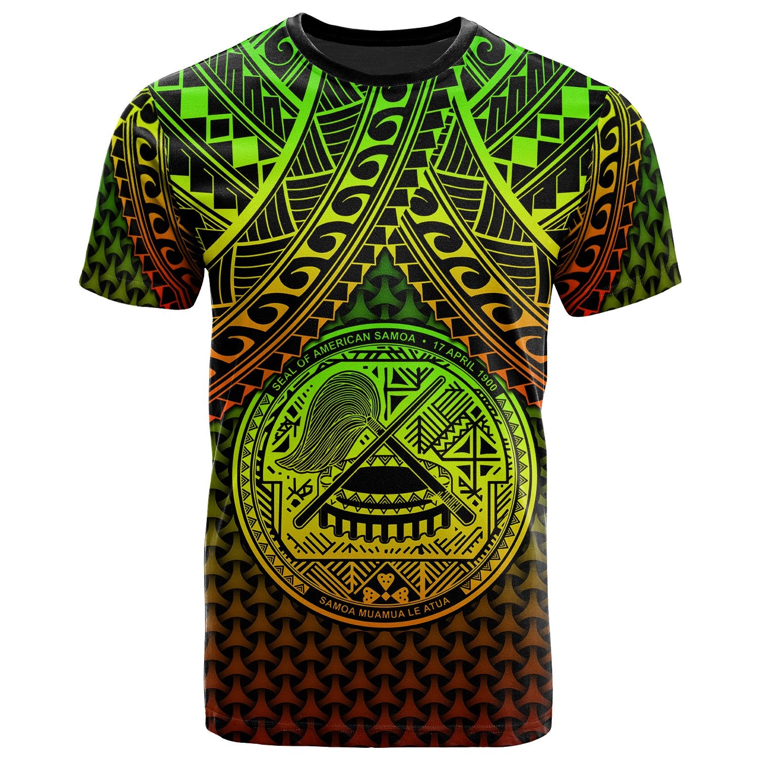 Polynesian American Samoa Custom T Shirt Reggae Vintage Polynesian Patterns Unisex Reggae - Polynesian Pride