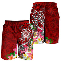 FSM Men's Short - Turtle Plumeria (RED) - Polynesian Pride
