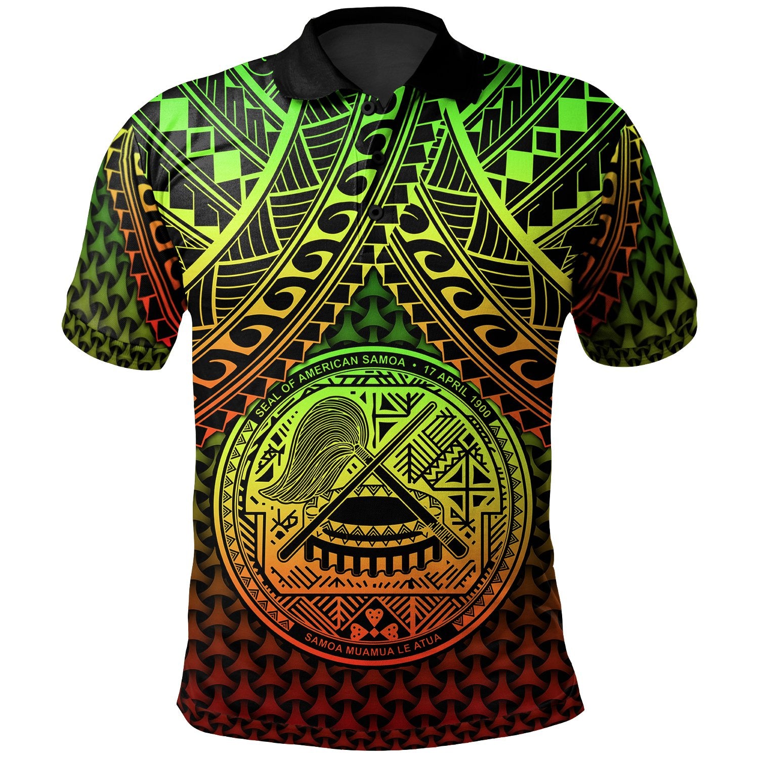 Polynesian American Samoa Polo Reggae Vintage Polynesian Patterns Unisex Reggae - Polynesian Pride