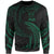 Fiji Polynesian Sweater - Green Tribal Wave Unisex Green - Polynesian Pride