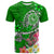 Tahiti T Shirt Turtle Plumeria (Green) Unisex Green - Polynesian Pride