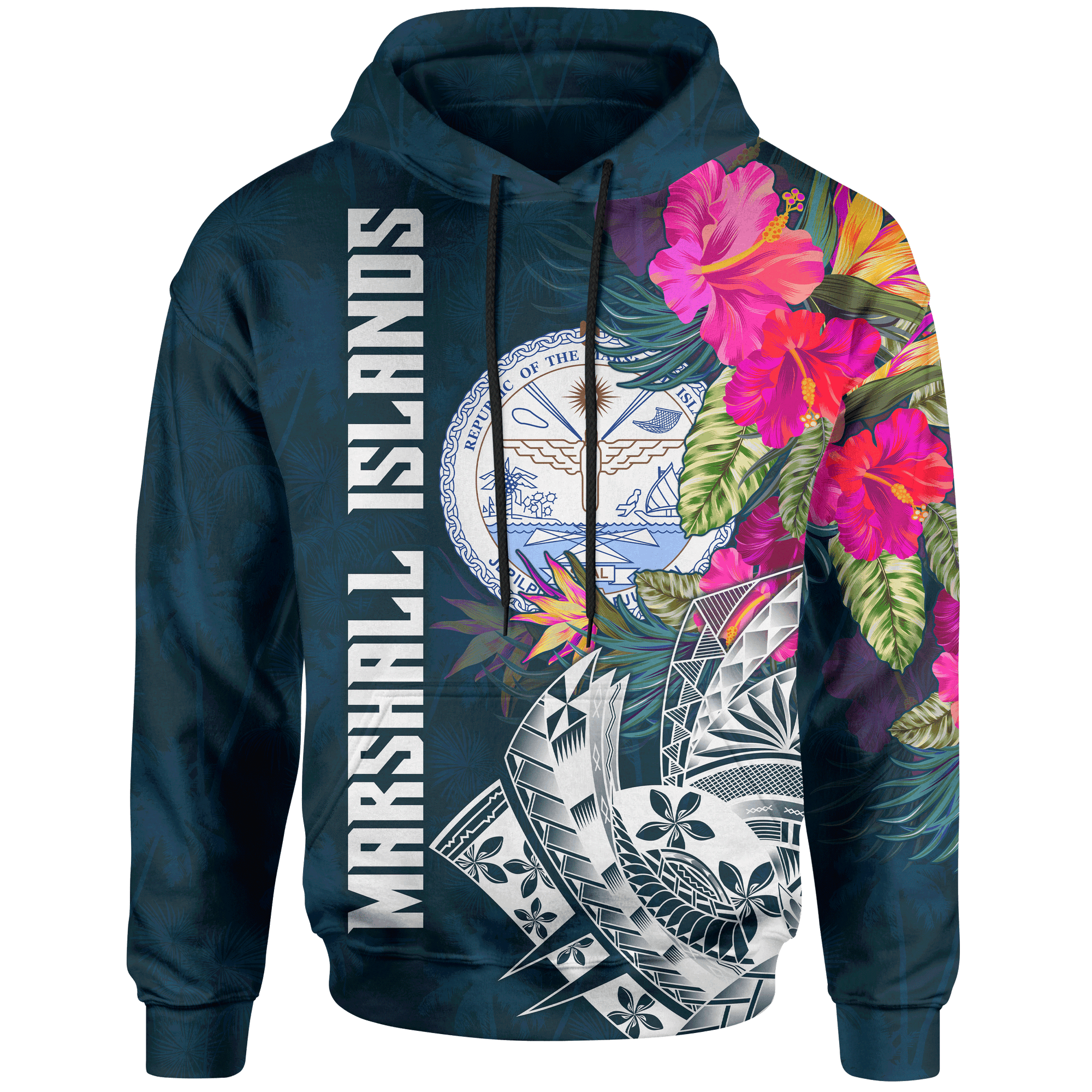 Marshall Islands Hoodie Marshall Islands Summer Unisex Blue - Polynesian Pride