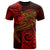 Samoa T Shirt Red Shark Polynesian Tattoo Unisex Red - Polynesian Pride