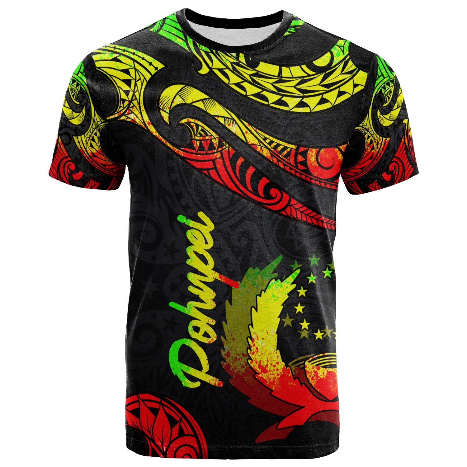 Pohnpei Micronesia T Shirt Poly Tattoo Reggae Version Unisex Reggae - Polynesian Pride