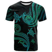 Tahiti T Shirt Polynesian Turtle With Pattern Unisex Art - Polynesian Pride