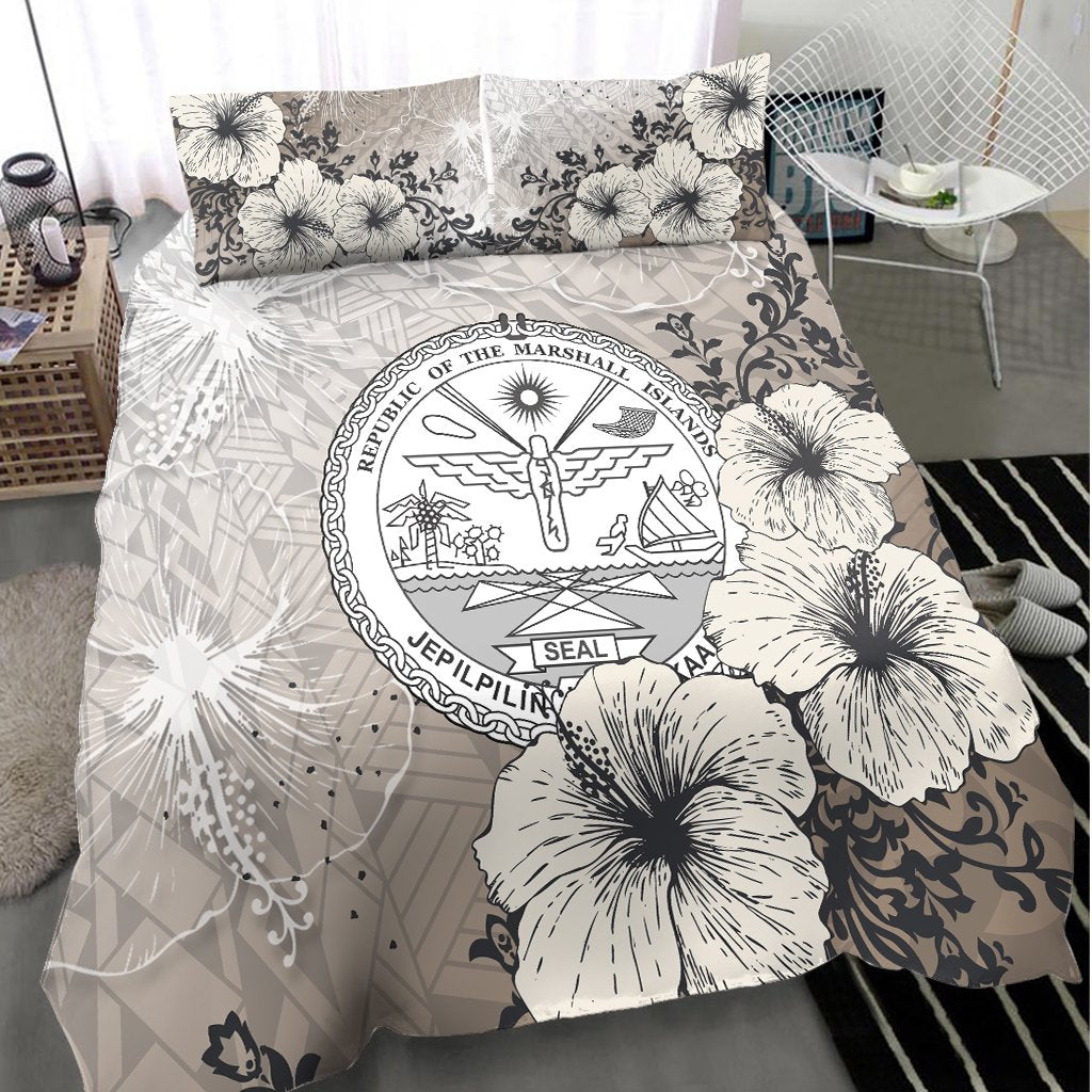Marshall Islands Bedding Set - Vintage Luxury Floral Style - Polynesian Pride