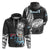 Fiji Rugby Bati Tapa Pattern Hoodie LT2 Zip Hoodie BLACK - Polynesian Pride