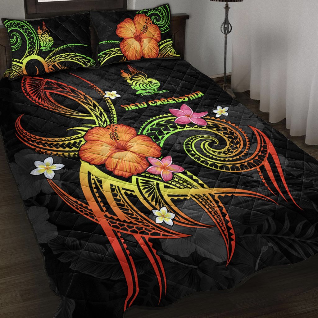 New Caledonia Polynesian Quilt Bed Set - Legend of New Caledonia (Reggae) Art - Polynesian Pride