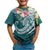 Tahiti Polynesian T Shirt Summer Plumeria (Turquoise) - Polynesian Pride