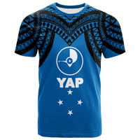 Micronesia Yap Proud Yapese T Shirt LT12 Unisex Blue - Polynesian Pride