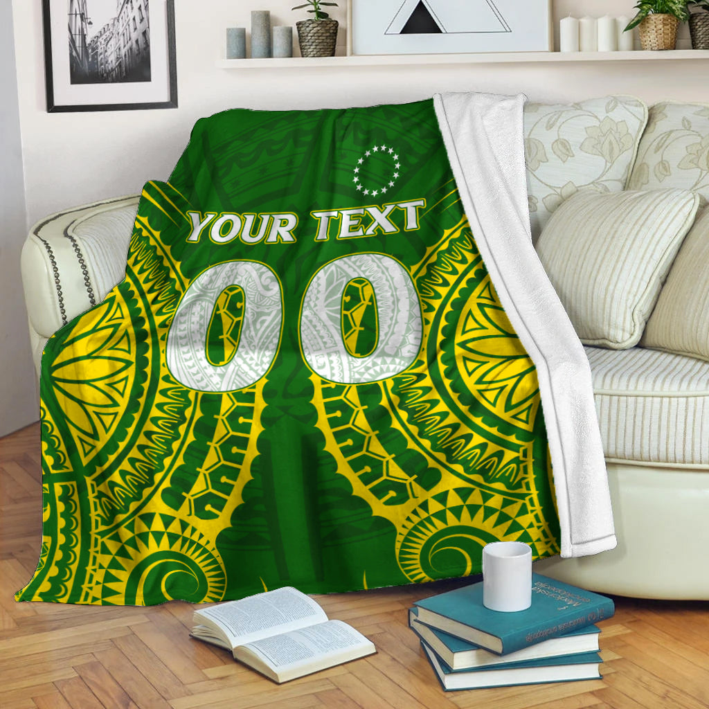 (Custom Personalised) Cook Islands Blanket - Tribal Pattern - LT12 White - Polynesian Pride