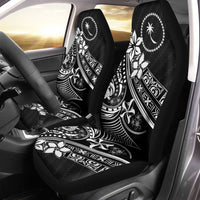 Chuuk State Car Seat Cover - The Flow OF Ocean Universal Fit Black - Polynesian Pride