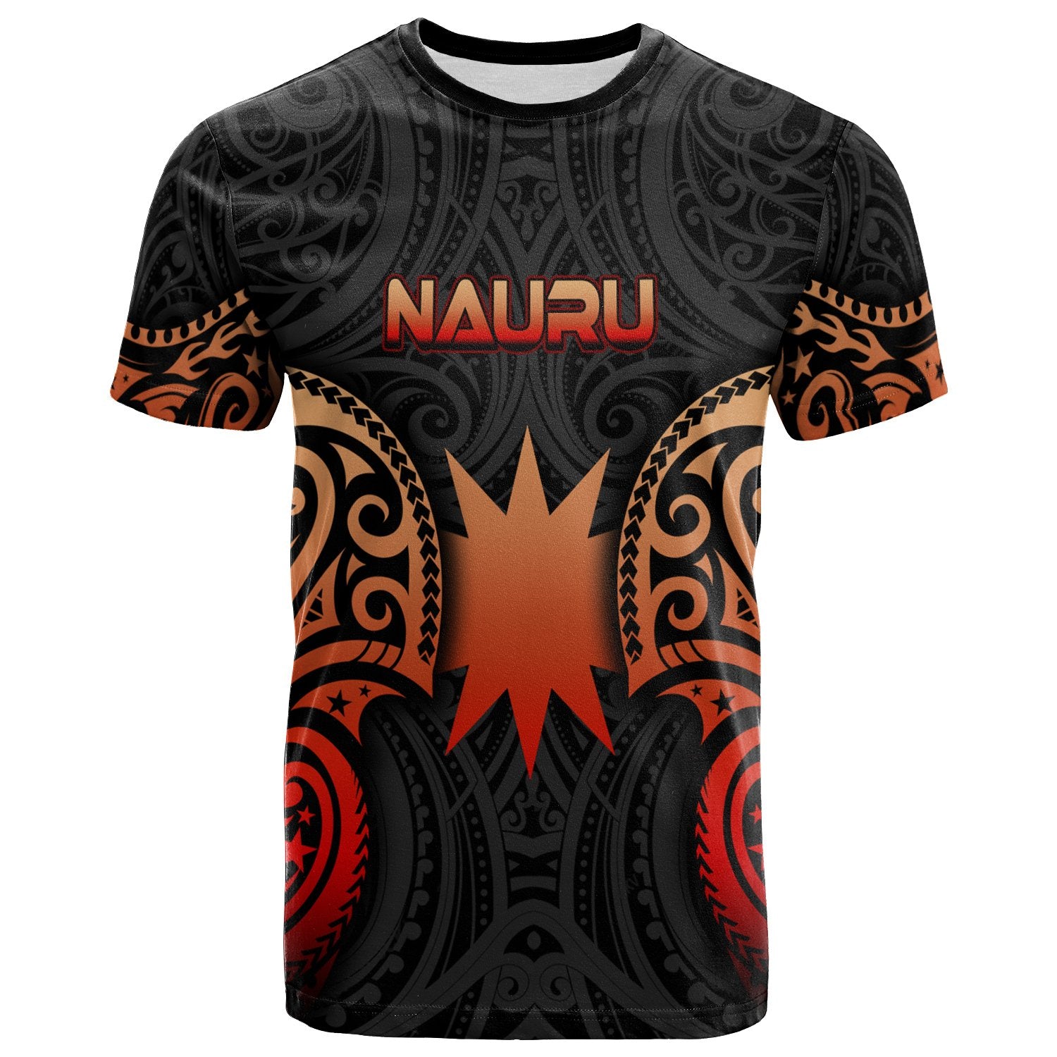 Nauru Polynesian T Shirt Spirit Red Version Unisex Red - Polynesian Pride