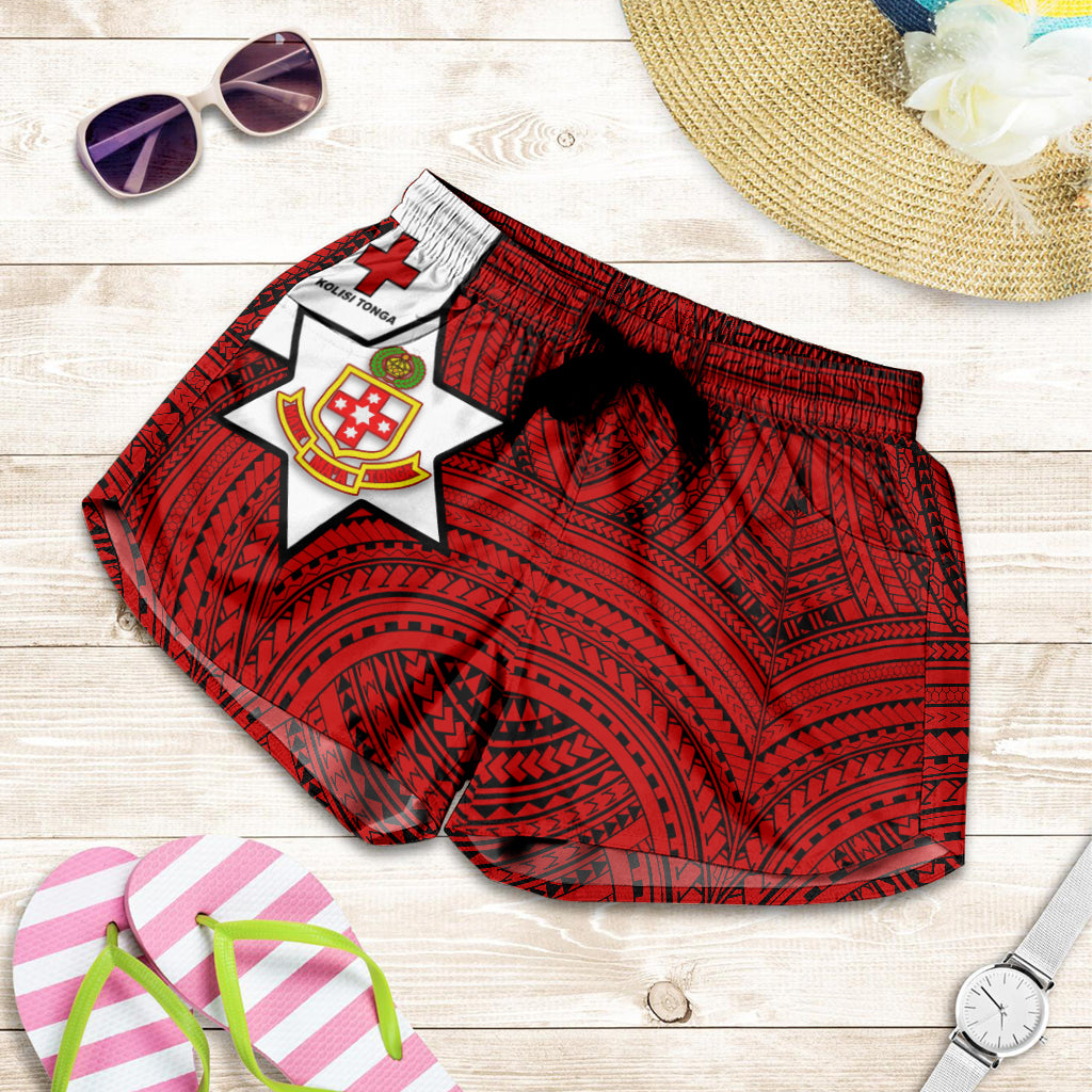 Kolisi Tonga Women's Short - Mate Ma'a Tonga Red Original - LT20 Women Black - Polynesian Pride