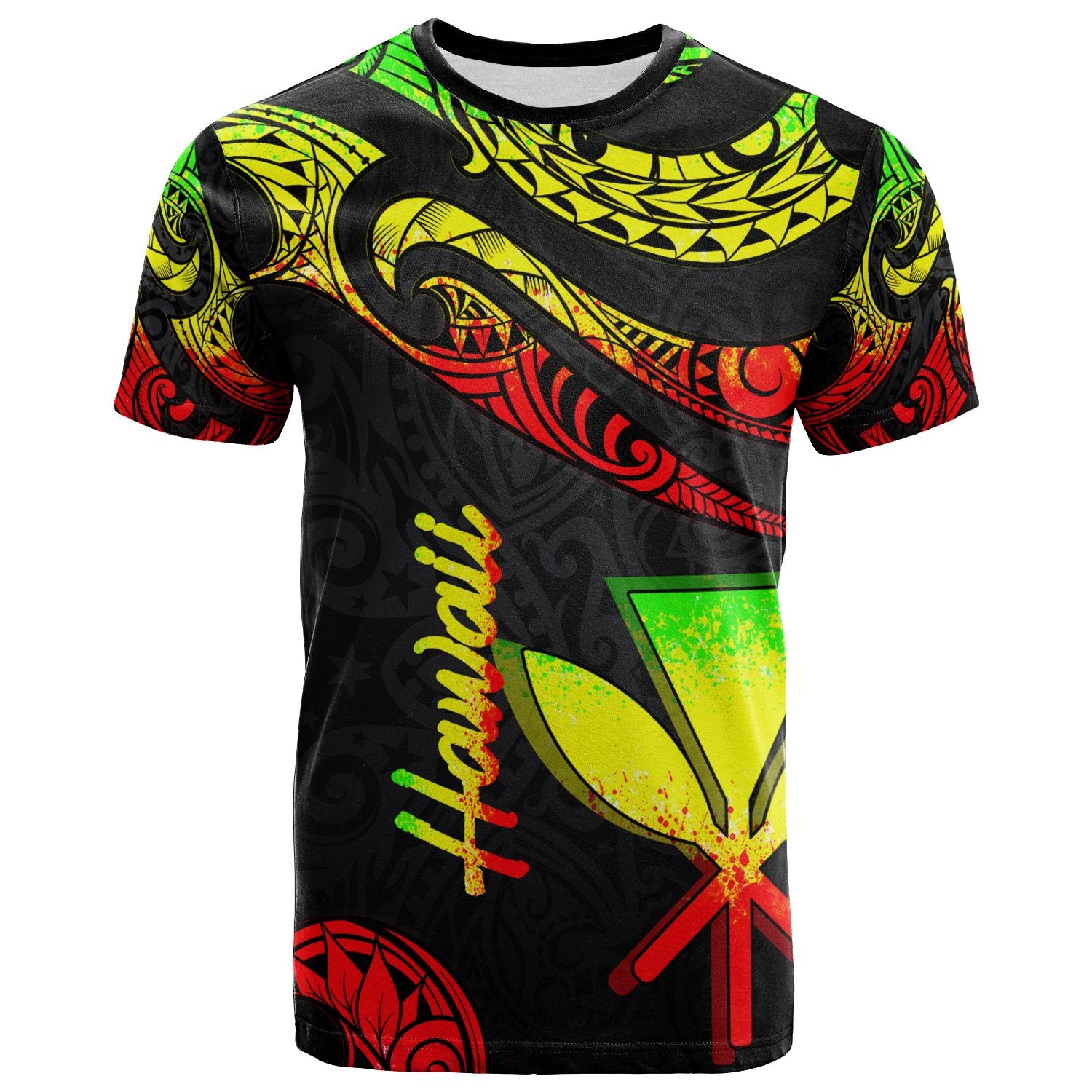 Hawaii Kanaka Maoli Polynesian T Shirt Polynesian Tattoo Reggae Version Unisex Reggae - Polynesian Pride