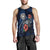 American Samoa Polynesian Men Tank Top - Blue Turtle Hibiscus - Polynesian Pride