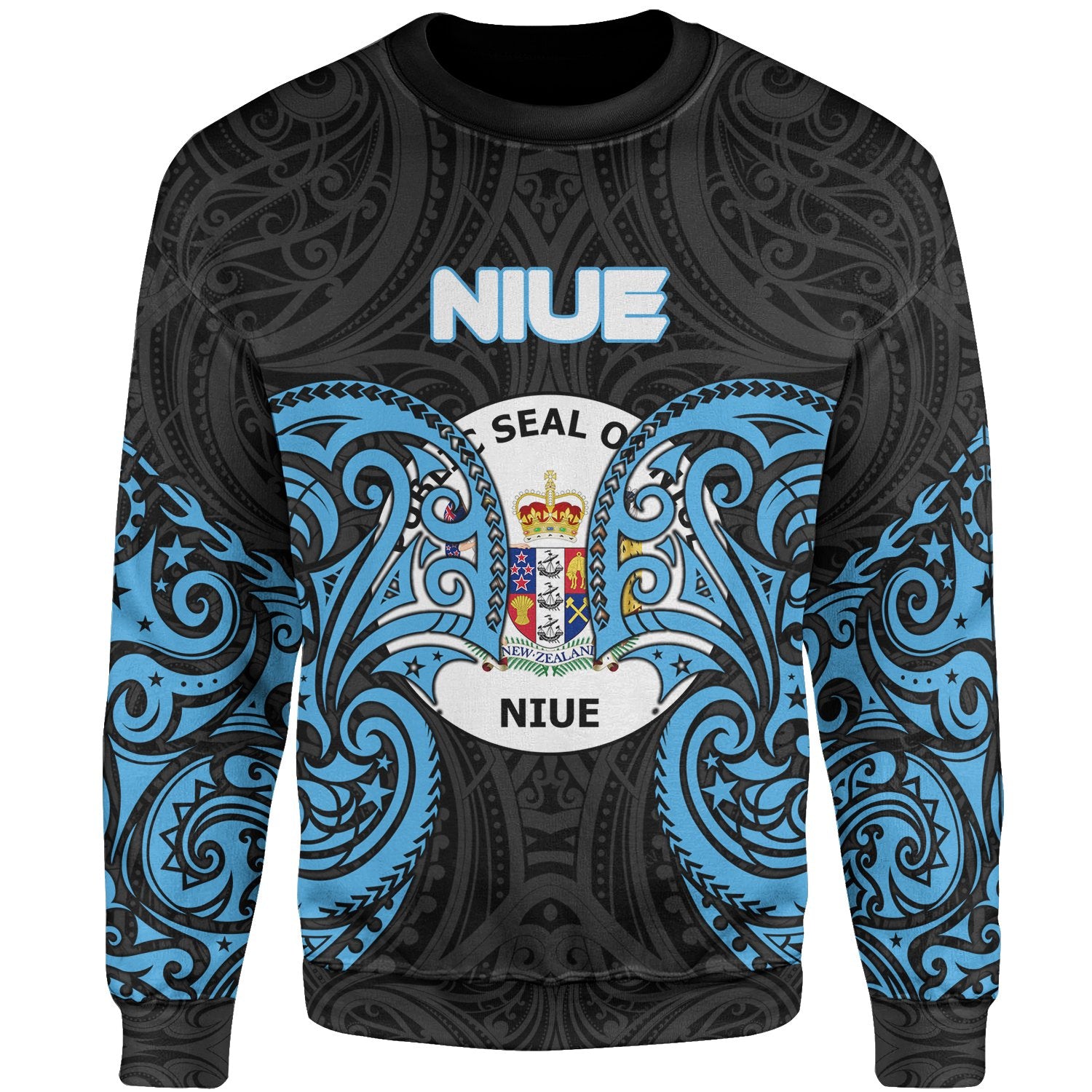 Niue Polynesian Sweater - Spirit Style Blue Unisex Blue - Polynesian Pride