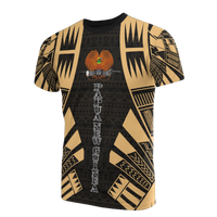 Papua New Guinea T Shirt Papua New Guinea Coat Of Arms Polynesian Tattoo Gold Style Unisex Black-Gold - Polynesian Pride