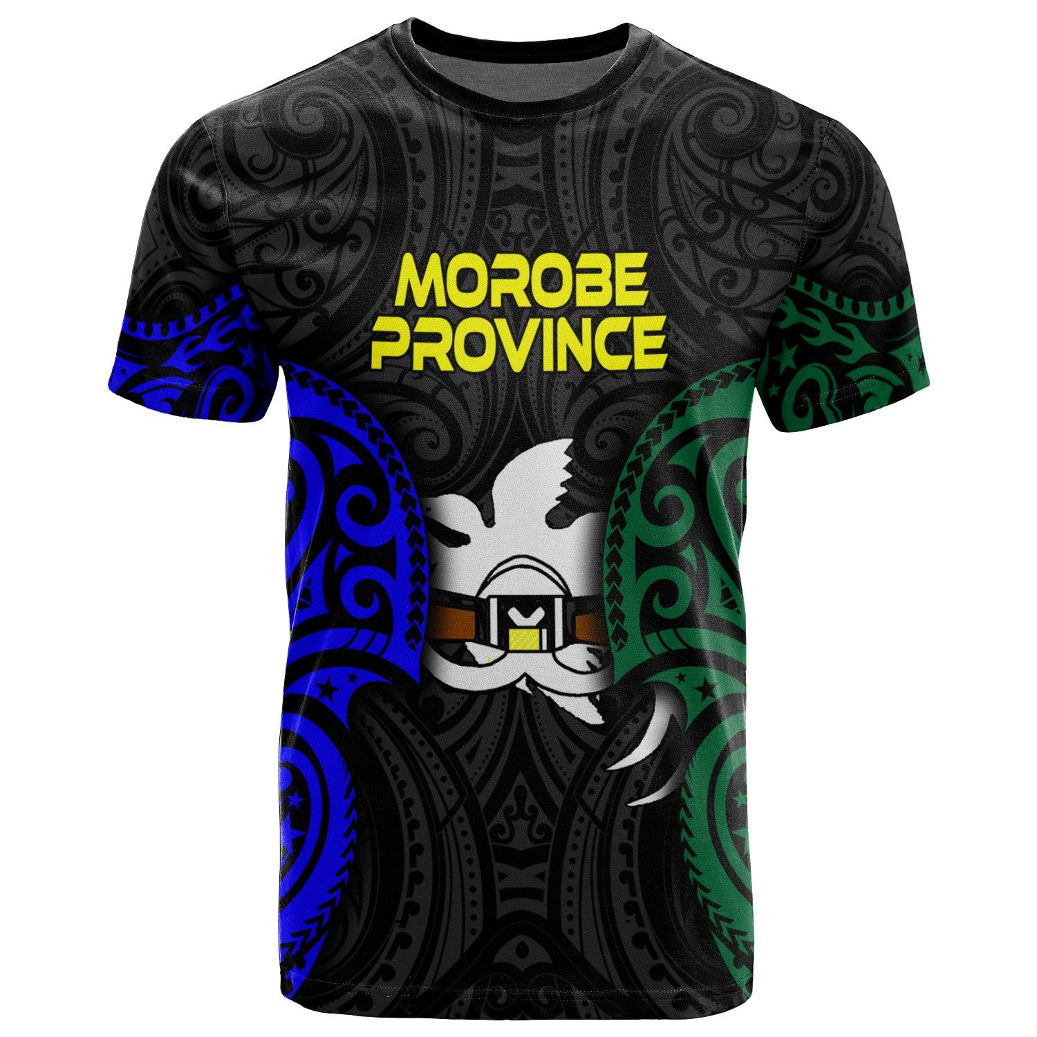 Papua New Guinea Morobe Province Polynesian T Shirt Spirit Version Unisex Black - Polynesian Pride