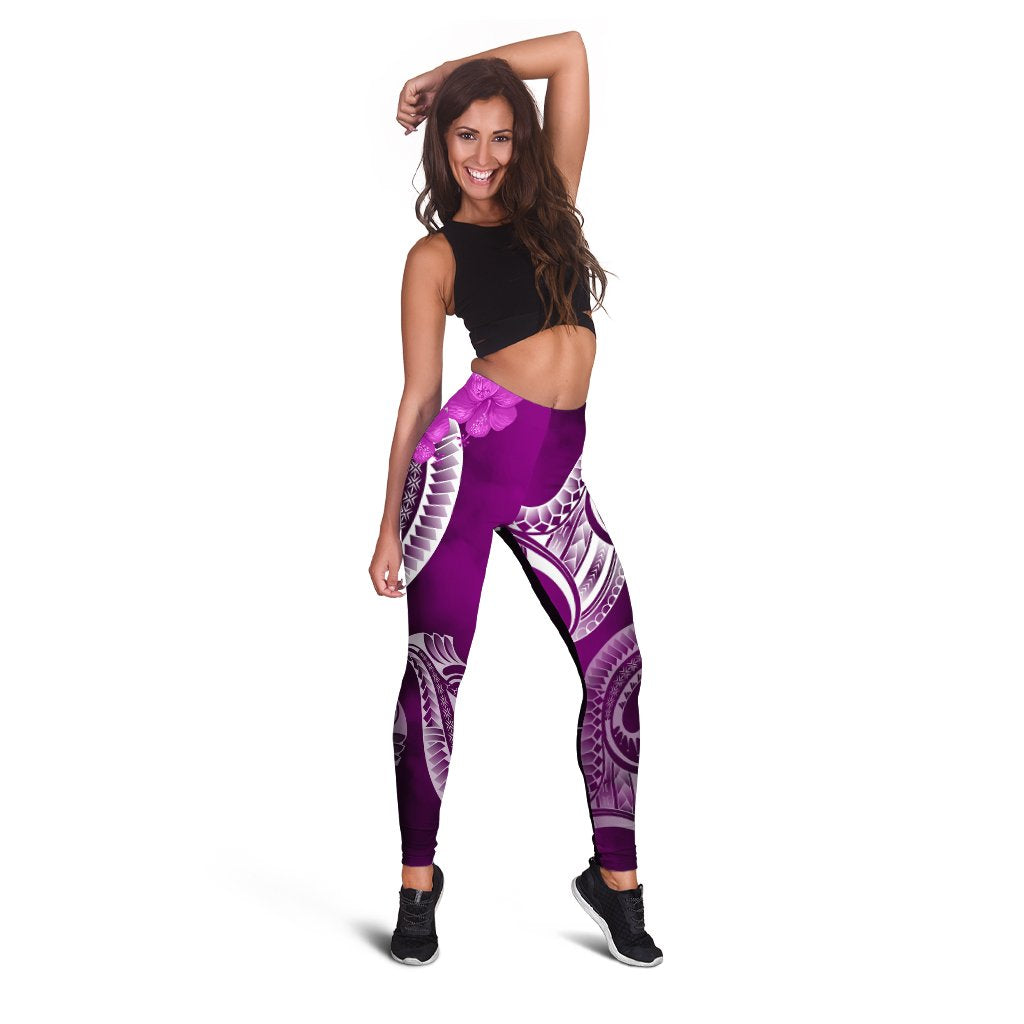 Samoa Legging - Samoa Seal Wave Style (Pink) Pink - Polynesian Pride