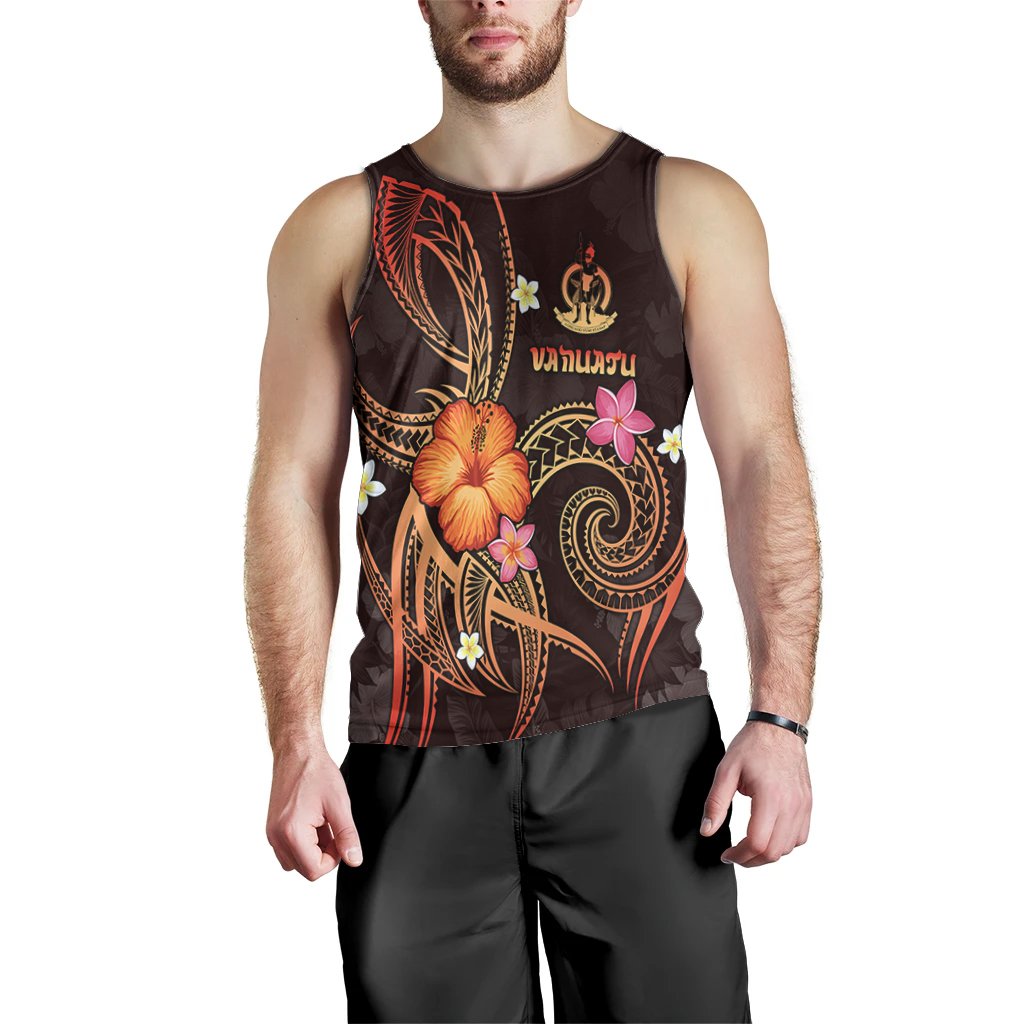 Vanuatu Polynesian Men's Tank Top - Legend of Vanuatu (Red) - Polynesian Pride