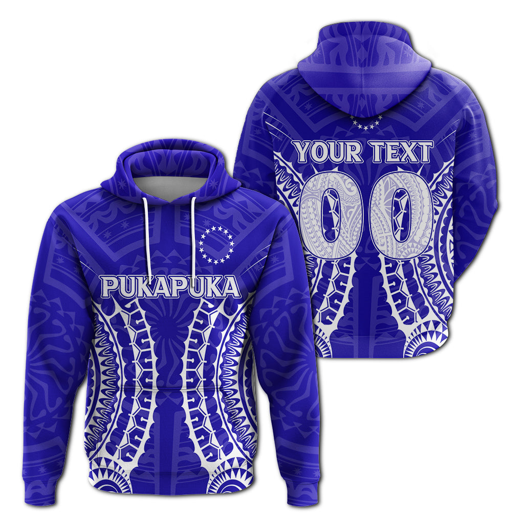 Custom Cook Islands Pukapuka Hoodie Tribal Pattern LT12 Unisex Blue - Polynesian Pride