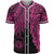 Hawaii Polynesian Baseball Shirt - Tribal Wave Tattoo Pink Unisex Pink - Polynesian Pride