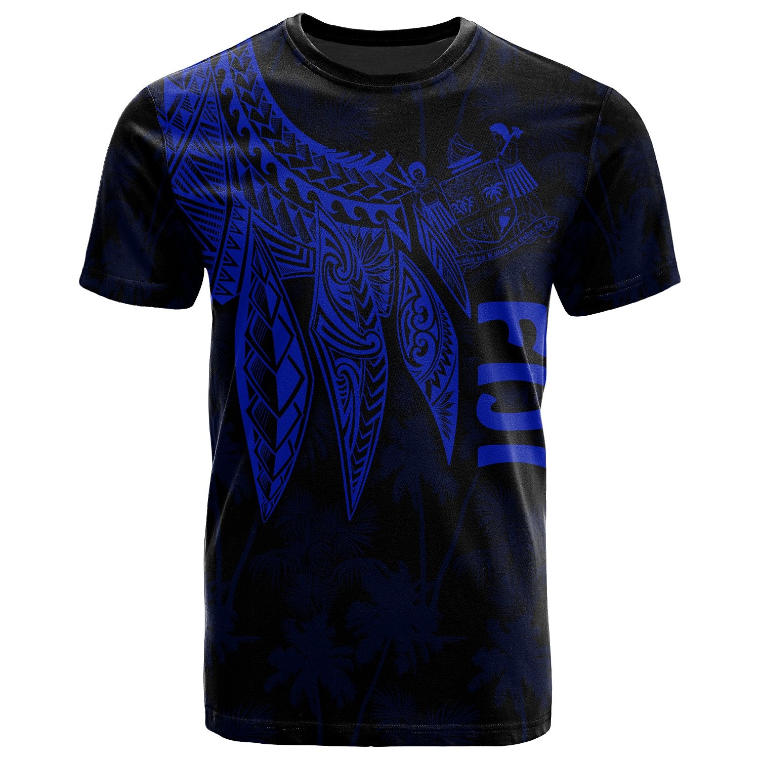 Fiji T Shirt Polynesian Wings (Blue) Unisex Reggae - Polynesian Pride