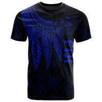 Fiji T Shirt Polynesian Wings (Blue) Unisex Reggae - Polynesian Pride