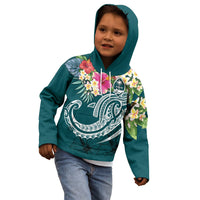 Guam Polynesian Hoodie Summer Plumeria (Turquoise) - Polynesian Pride