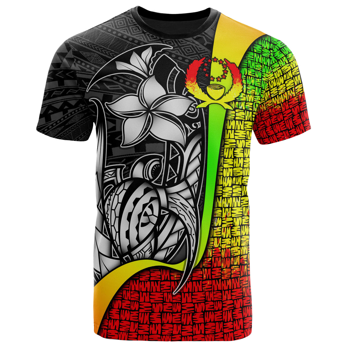 Pohnpei Micronesian T Shirt Reggae Turtle with Hook Unisex Reggae - Polynesian Pride