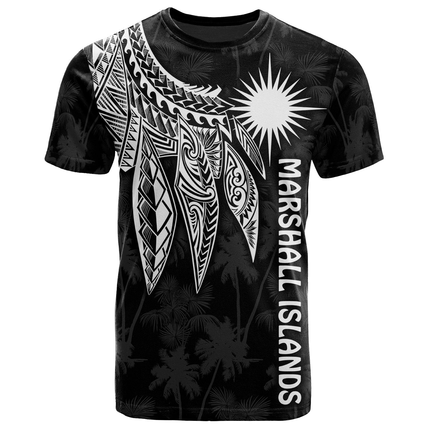 Marshall Islands T Shirt Polynesian Wings (White) Unisex Art - Polynesian Pride