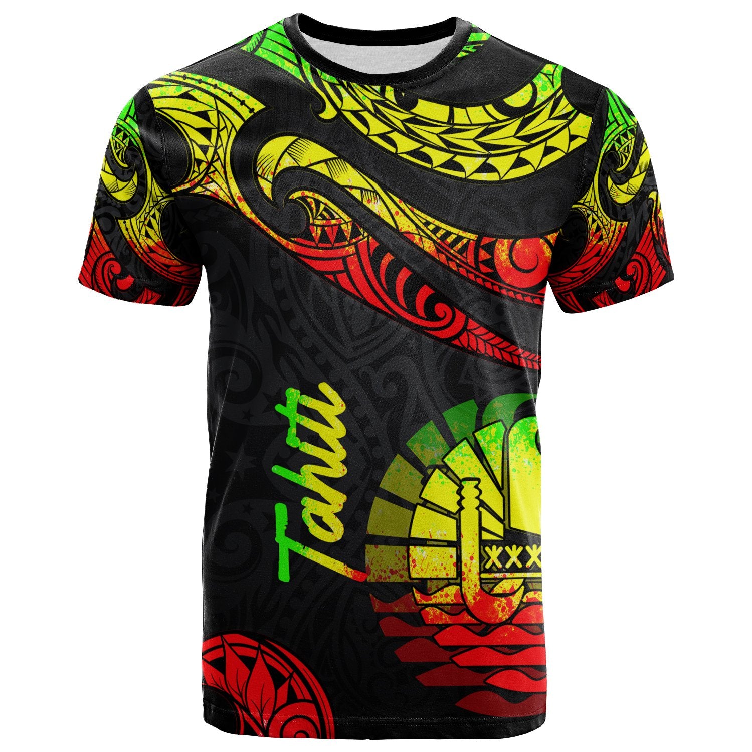 Tahiti Polynesian T Shirt Polynesian Tattoo Reggae Version Unisex Reggae - Polynesian Pride