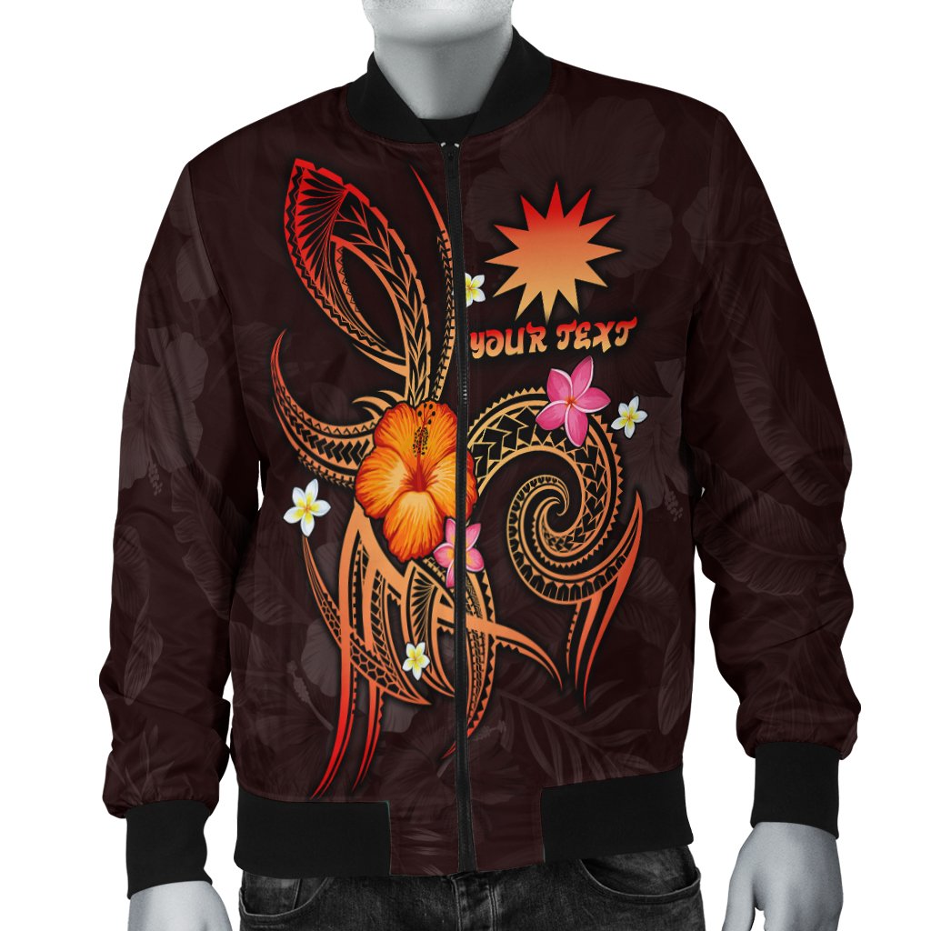 Nauru Polynesian Personalised Men's Bomber Jacket - Legend of Nauru (Red) Red - Polynesian Pride