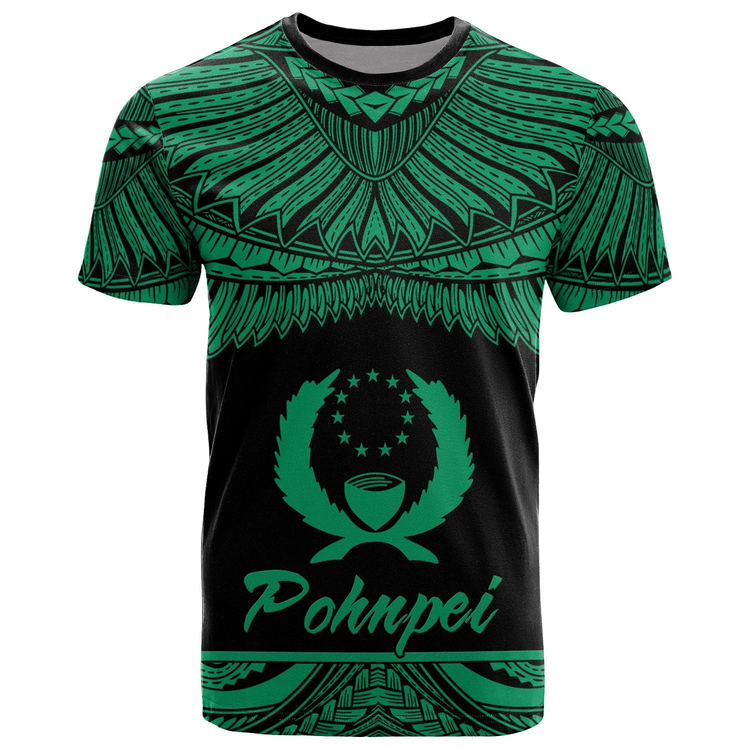 Pohnpei Polynesian T Shirt Pohnpei Pride Green Version Unisex Green - Polynesian Pride