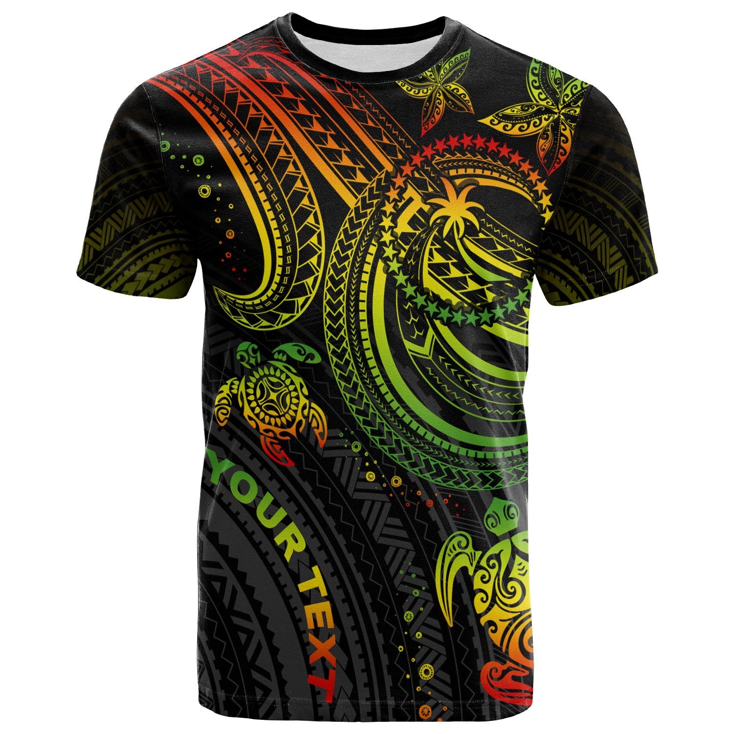 Chuuk Custom T Shirt Reggae Turtle Unisex Art - Polynesian Pride