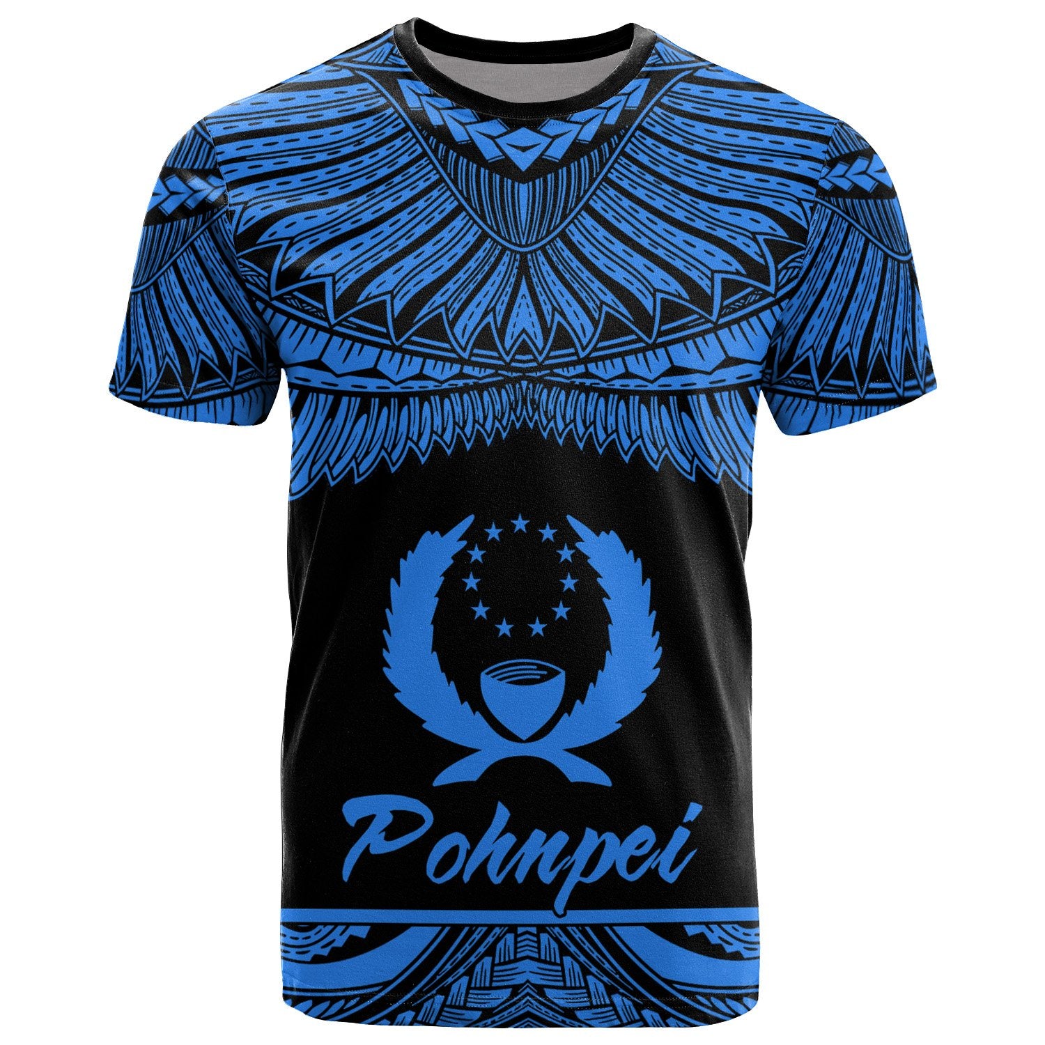 Pohnpei Polynesian T Shirt Pohnpei Pride Blue Version Unisex Blue - Polynesian Pride