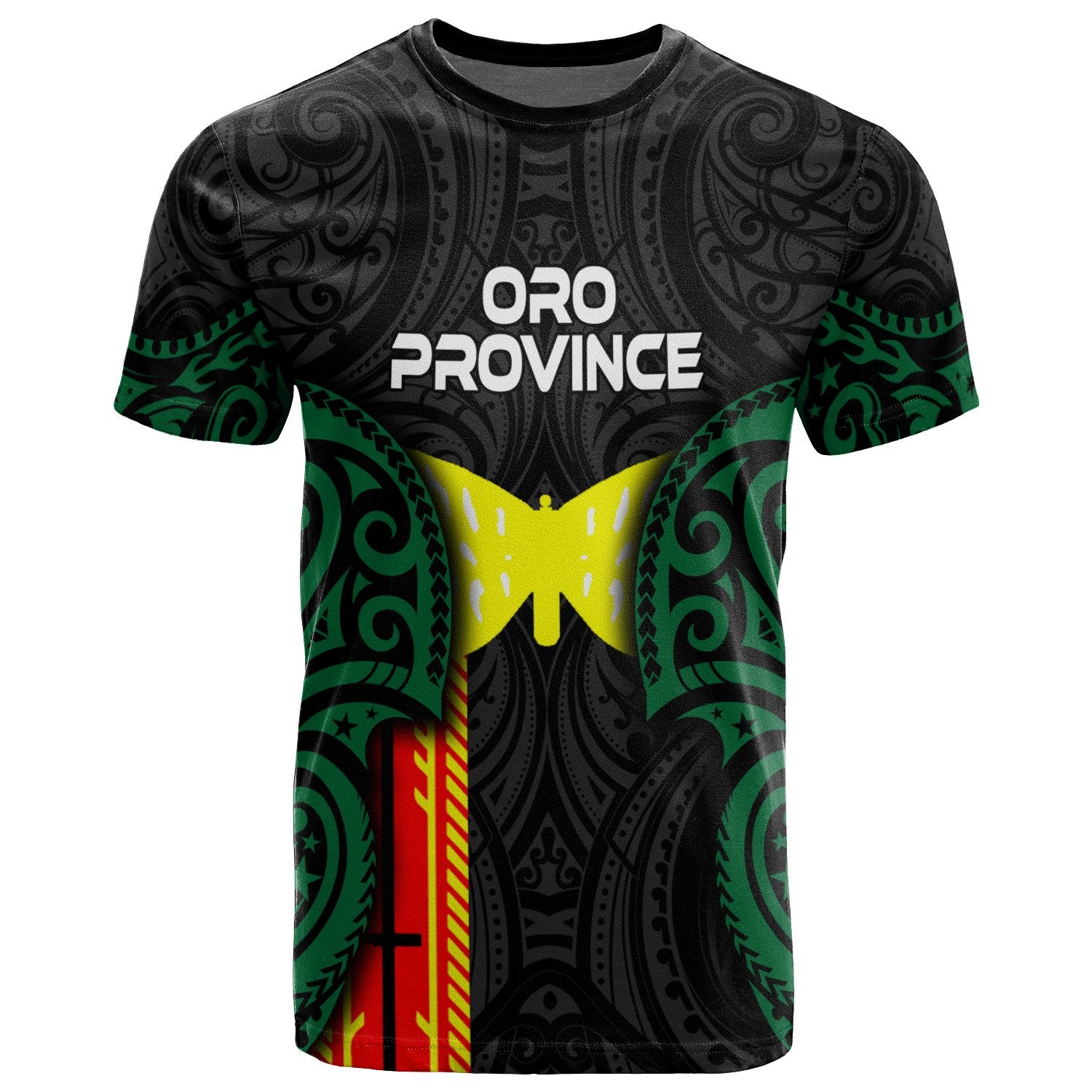 Papua New Guinea Oro Province Polynesian T Shirt Spirit Version Unisex Black - Polynesian Pride