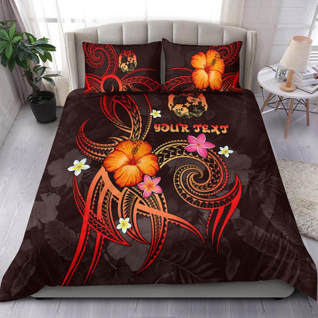 Tonga Polynesian Personalised Bedding Set - Legend of Tonga (Red) Red - Polynesian Pride