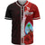 Guam Polynesian Baseball Shirt - Coat Of Arm With Hibiscus Unisex Red - Polynesian Pride