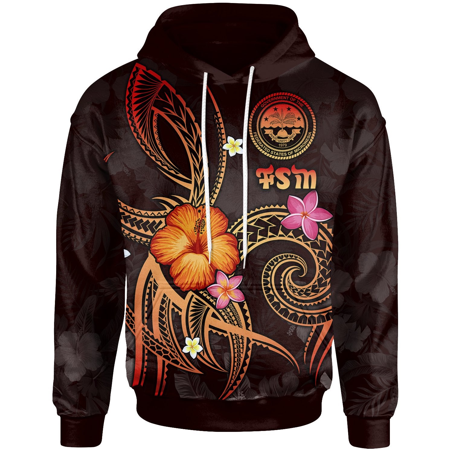 Federated States of Micronesia Polynesian Hoodie Legend of FSM (Red) Unisex Red - Polynesian Pride