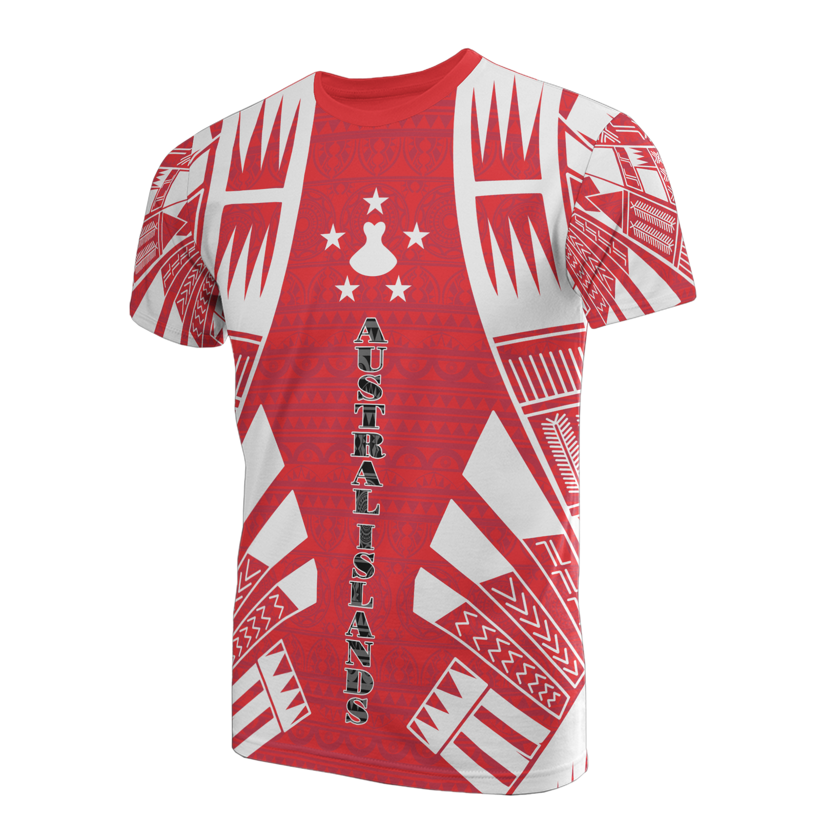 Austral Islands T Shirt Austral Islands Flag Polynesian Tattoo Red Style Unisex Red - Polynesian Pride