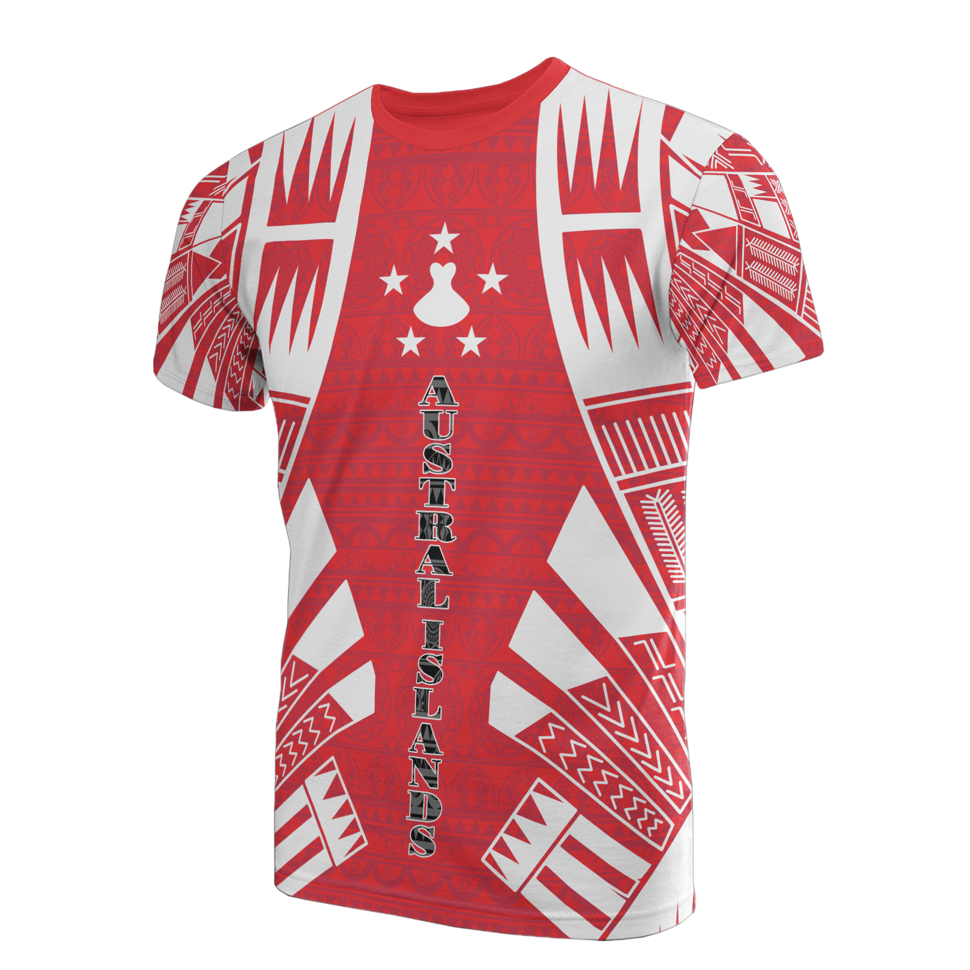 Austral Islands T Shirt Austral Islands Flag Polynesian Tattoo Red Style Unisex Red - Polynesian Pride